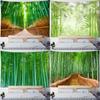 Психоделический богемный стиль ТВ фон домашний бамбуковый лес птица пейзажная живопись гобелен настенный