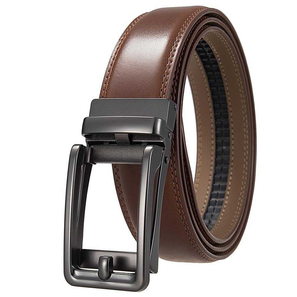 1 шт. Мужской ремень с автоматической пряжкой, модный деловой ремень из коровьей кожи, ремень Ly36-3 3315-1