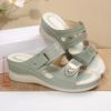 2025 New Women Wedge Slippers Vintage Slippers Casual Platform Retro Shoes Comfortable Open Toe Sandals Slides Women