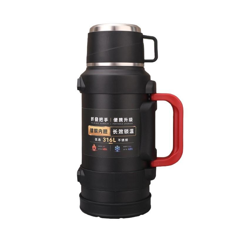 Large Capacity Vacuum Insulated Thermos Flask 316 Stainless Steel With Tea Filter Car Camping Home Office Travel
