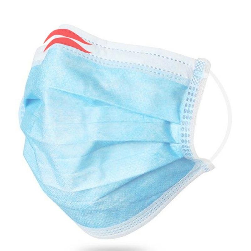 Одноразовая нетканая противопылевая маска для лица, противодымная, дышащая пылезащитная маска с эластичной лентой для наушников, розовая, 10/20/50 шт.