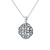 Real 925 Sterling Silver Jewelry Light-Weight Antique Celtic Knot Charm Pendant with Cable Chain for Women 26 MM