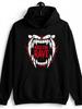 Teen Sweatshirt Hoodie Rave Fangs Gothic Fangs Bat Design Teen Pullover Hoodie Casual All-Match Affordable Daily Wear Pullover Hoo