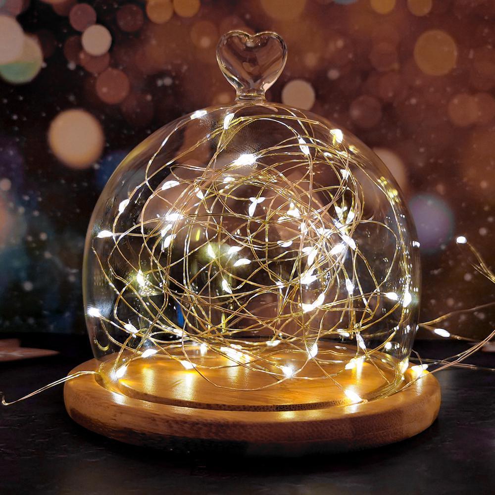 Гирлянда LED огней на проволоке с пультом дистанционного управления для декора