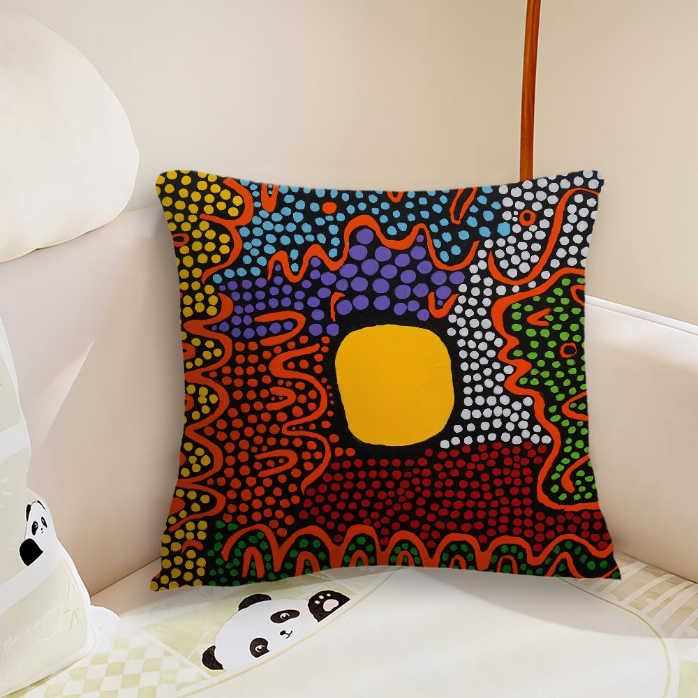 Dots Art YYayoi KKusama cushion cover Pillow Case Plush Fabric Soft Double Sided Print Sofa Cushion Cover Throw Pillow Covers