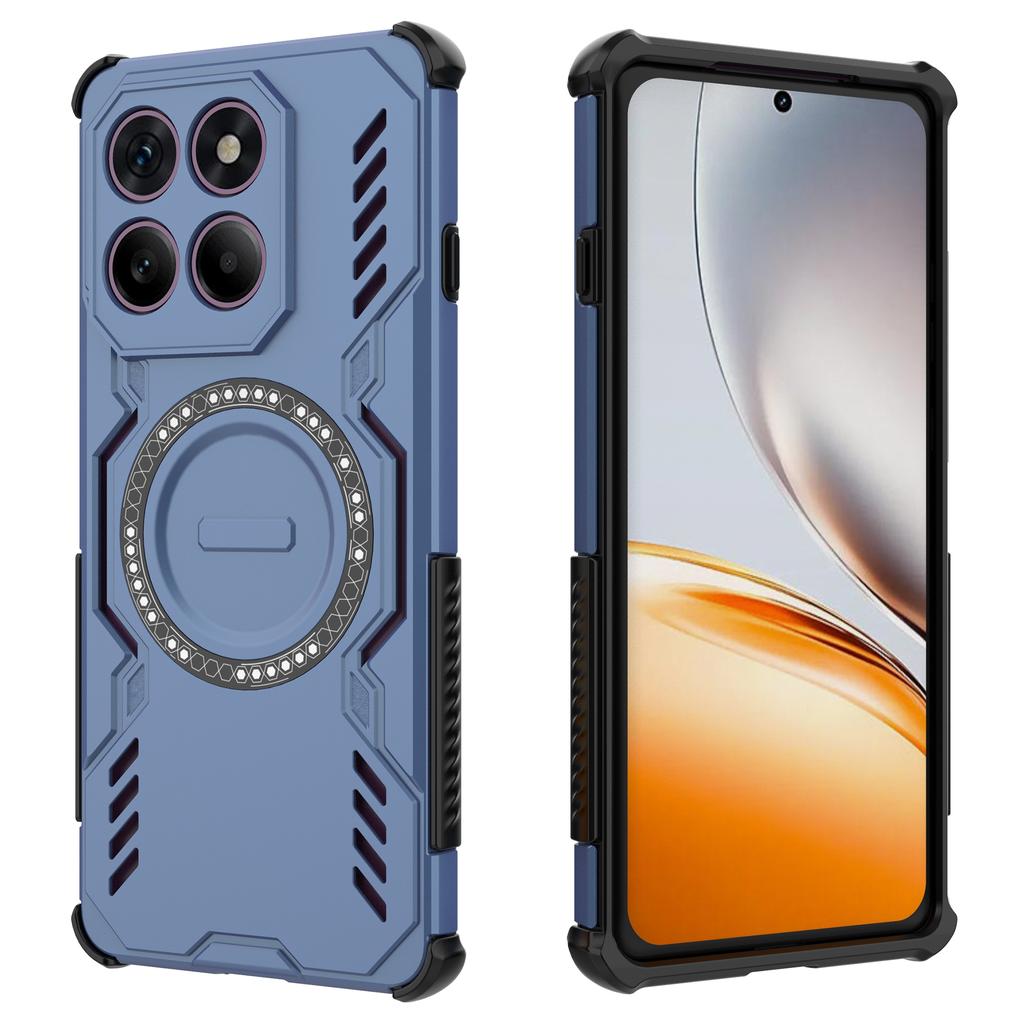 Для Motorola Edge 60 Pro 5G Магнитный чехол Butterfly Armor Полый Рассеивание тепла ПК+ТПУ Чехол для телефона