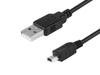 Кабель для зарядки и синхронизации, 120 см, пластик, USB > mini USB (прямой)