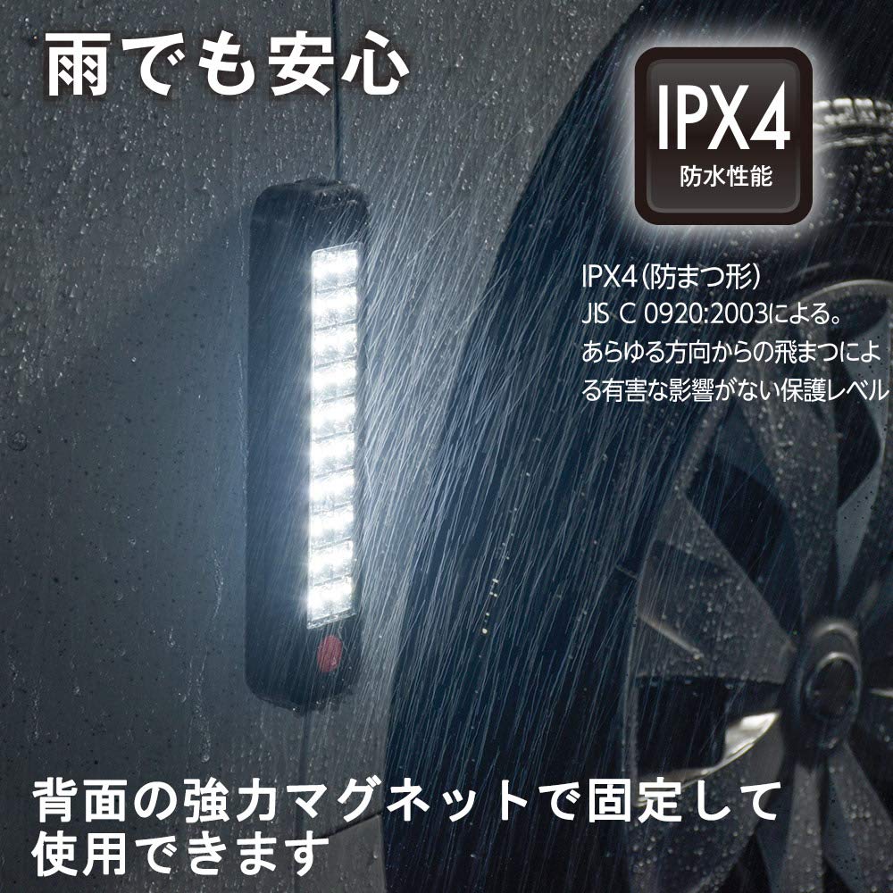 Светодиодный рабочий ручной фонарик OHM ELECTRIC с магнитной рабочей подсветкой на задней панели для использования на открытом воздухе и для работы в ночное время SL-W350R6W 08-0781 Свет, Крючок,