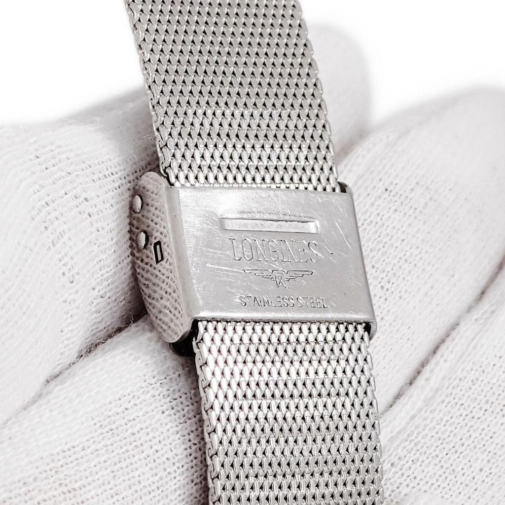 Used LONGINES Watch Parts Genuine Mesh Band Stainless Steel Silver Replacement Belt Bracelet Strap 16mm Silver Stainless Steel SS []