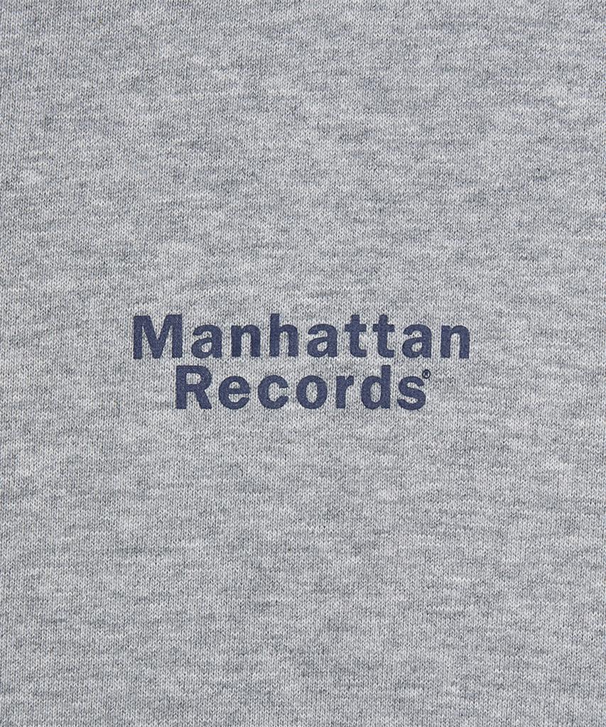 Толстовка с молнией и классическим логотипом Manhattan Records - Серая