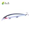 HENGJIA 8pc Minnow Fishing Lure with 3D Eyes Hook Bionic Pike Bass Bait Fishing Tool