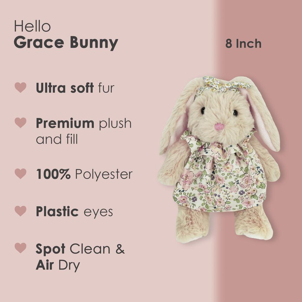 Плюшевая игрушка Джек Рассел, развивающая игрушка, кукла для детей, мальчиков и девочек, Грейс Банни ST1041 [Monami]