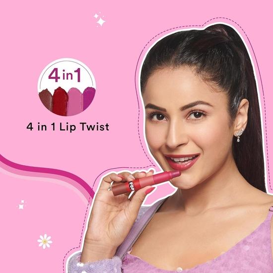SUGAR POP 4 в 1 Lip Twist - 01 Classic | Многофункциональные помады для губ для женщин | Матовая увлажняющая формула с эффектом сатина | 6,4 г