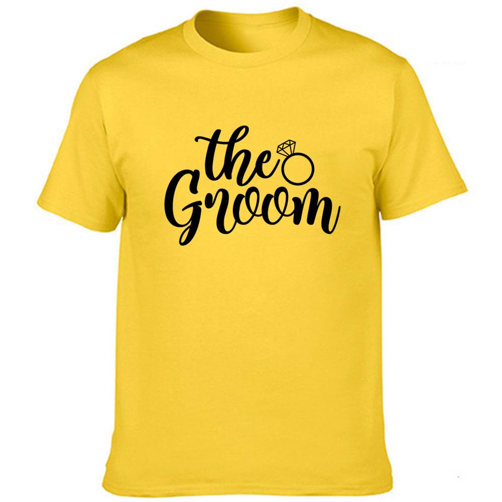 The Groom Print Men S Graphic Tees Harajuku Bridegroom Wedding Party Groom Team Short Sleeve T