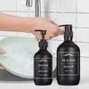 500ml Matte Black Bathroom Lotion Pump Bottles With Labels Refillable Hand And Dish Saop Dispenser For Body Wash Face Wash Hand Lotion Gel Container