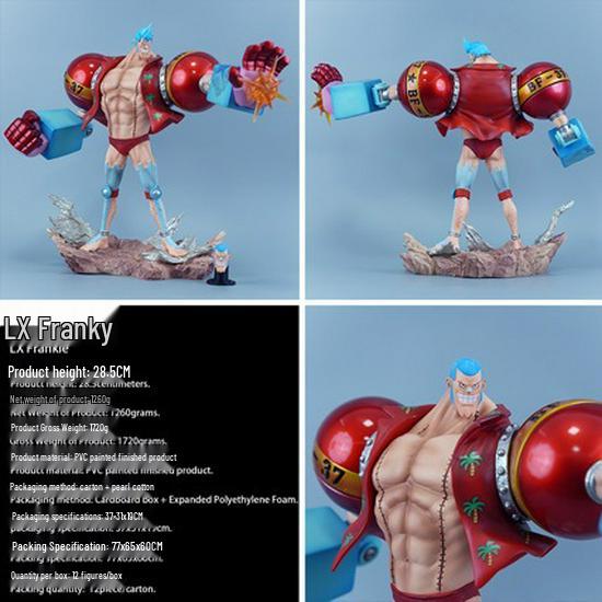 Фигурка One Piece с двойной головой: Обезьяна Д. Статуя Луффи и Фрэнки (Большой размер)