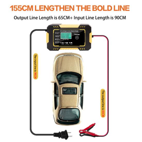 Автомобильное зарядное устройство с сенсорным экраном, интеллектуальное, простое в использовании, хорошая изоляция, ЖК-дисплей, быстрая зарядка, автомобильное зарядное устройство