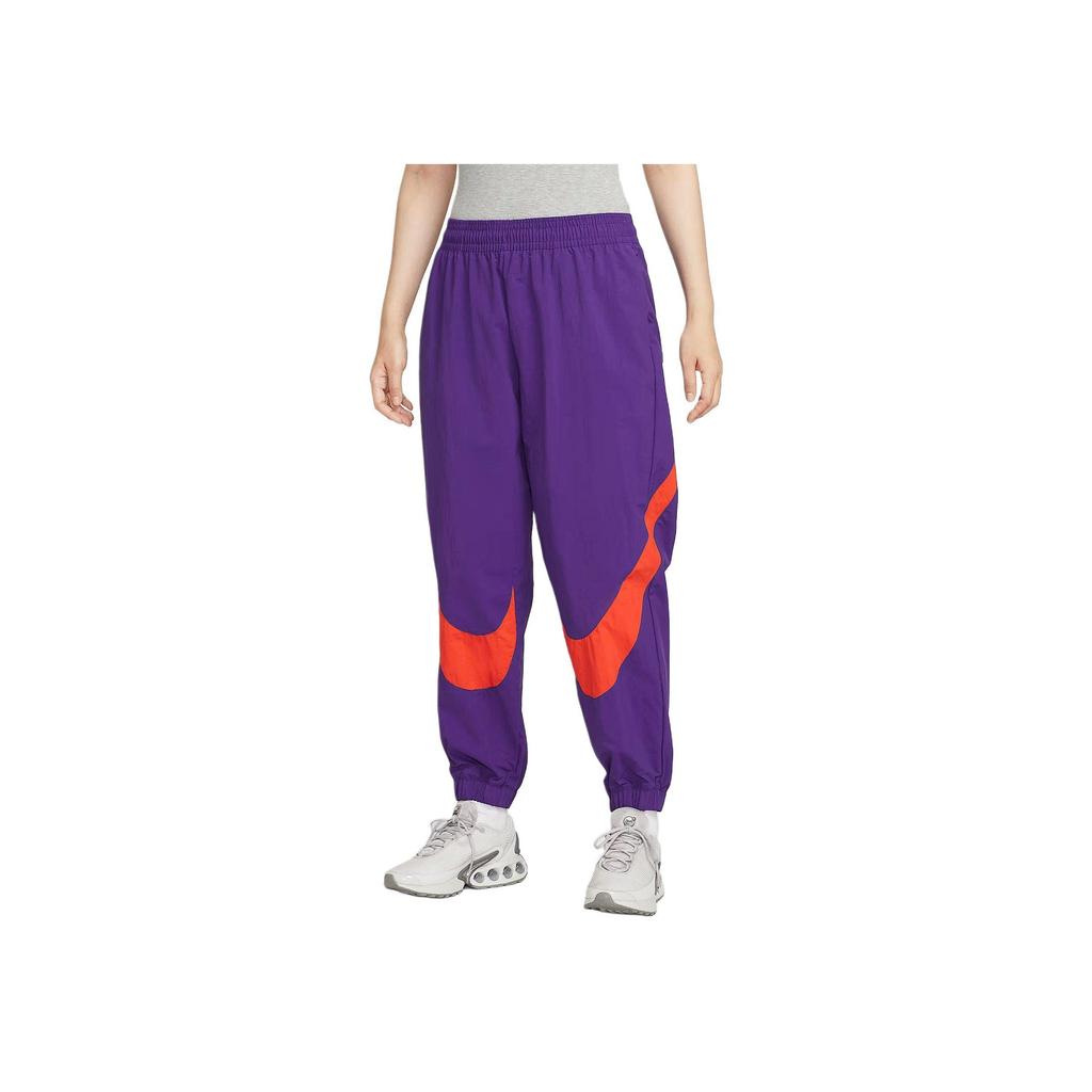 Nike Swoosh Мода Большой Логотип Принт Тканые Брюки с Манжетами Повседневные Женские брюки HV2358-547