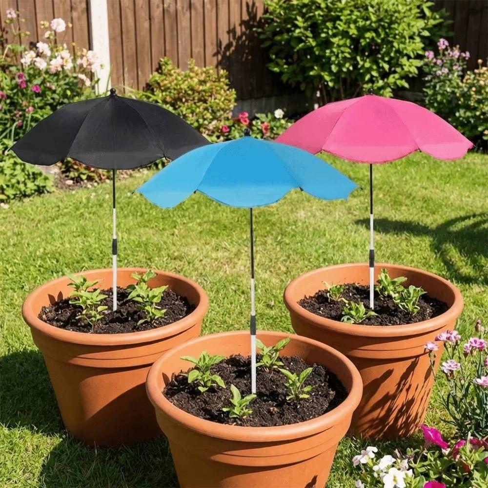 Telescopic Pole Plant Umbrella 65cm Size Garden Shade Cover Plant Shade Umbrella Garden Use