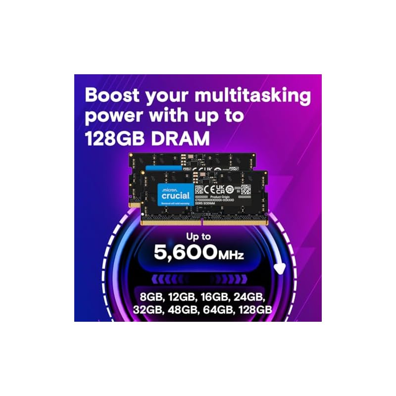 Важнейший комплект 32 ГБ(2x16 ГБ)DDR5-5600 SODIMM CL46(16Гбит) CT2K16G56C46S5