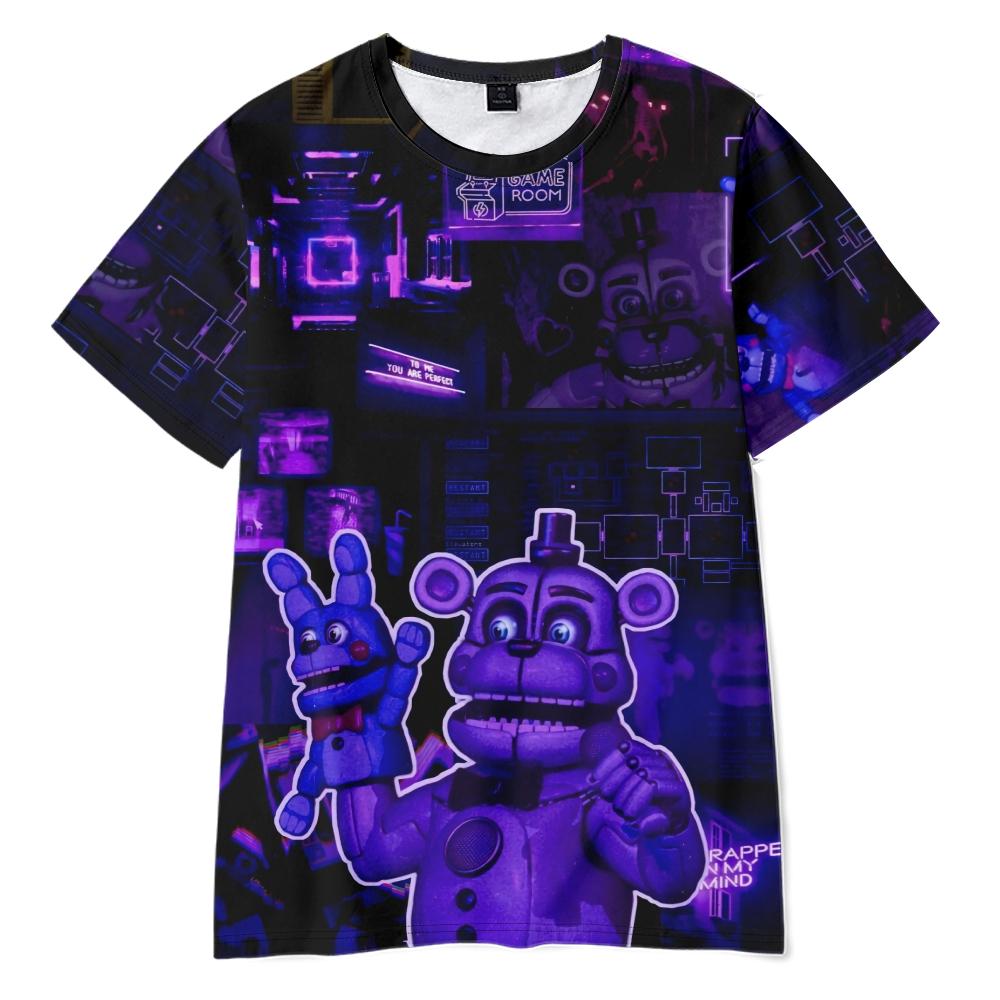 New Arrival Funny Five Nights At Freddy's T Shirts Cool Men's Tshirt O Neck Casual Unisex Streetwear Anime Fashion Tee