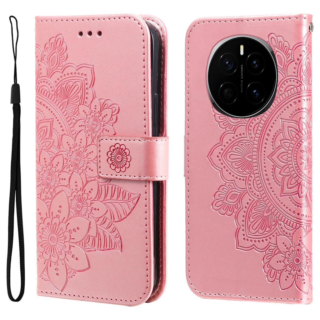 Чехол для Honor Magic7 5G с цветочным узором, из ПУ кожи, кошелек-подставка, чехол для телефона