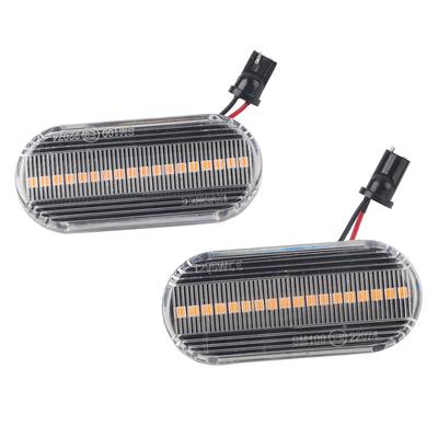 1 пара DC12V 18 светодиодов 3200K Боковой габаритный огонь с последовательным миганием Подходит для Ford Focus MK2 2004.11 2007.03DC12V