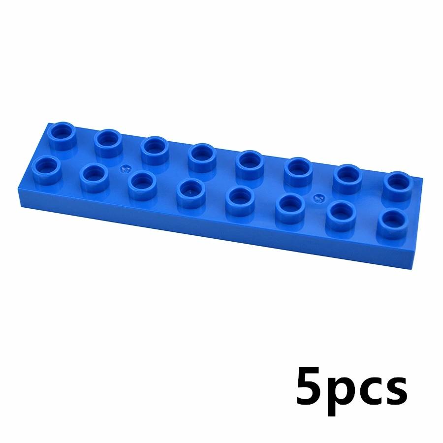 Big Size Duploes Building Blocks City Colorful Bulk Large Particle 2x2 2x4 Parts Assembled Thin Bricks Compatible Large Toy Gift