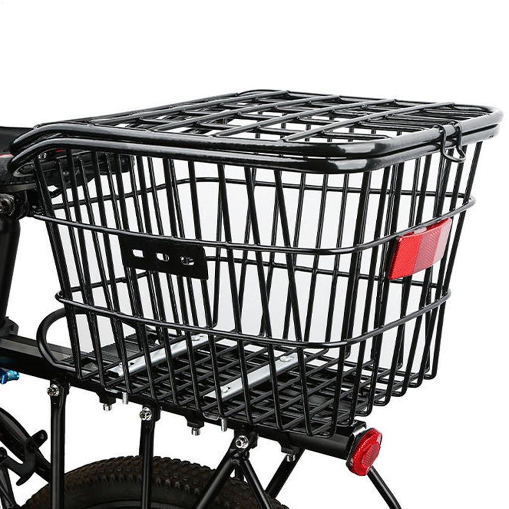 Electric Bike Basket Front Easy To Install Metal Wire Carrier Portable Universal for Park Camping Cycling Outdoor Accessory