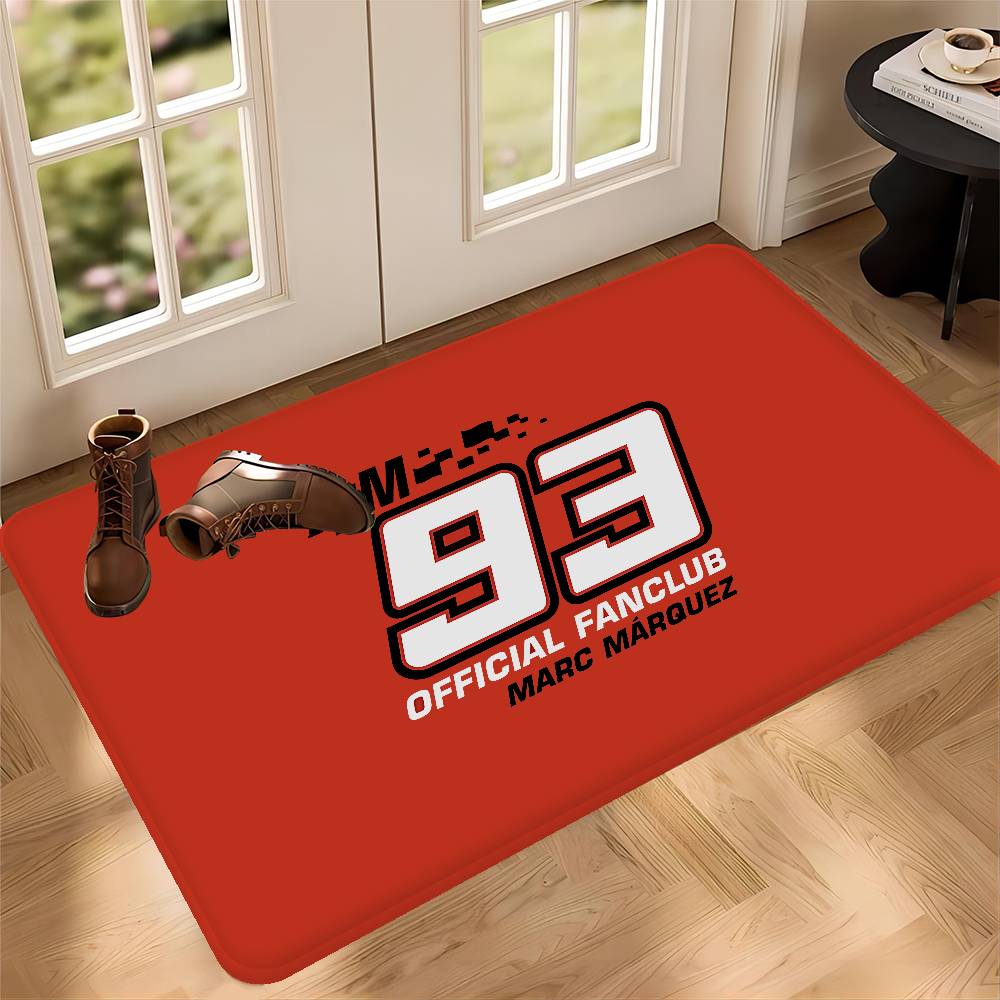 M-Marquezs-s 93 Logo Entrance Door Mat Washable Non-Slip Living Room Sofa Chairs Area Mat Kitchen Welcome Doormat