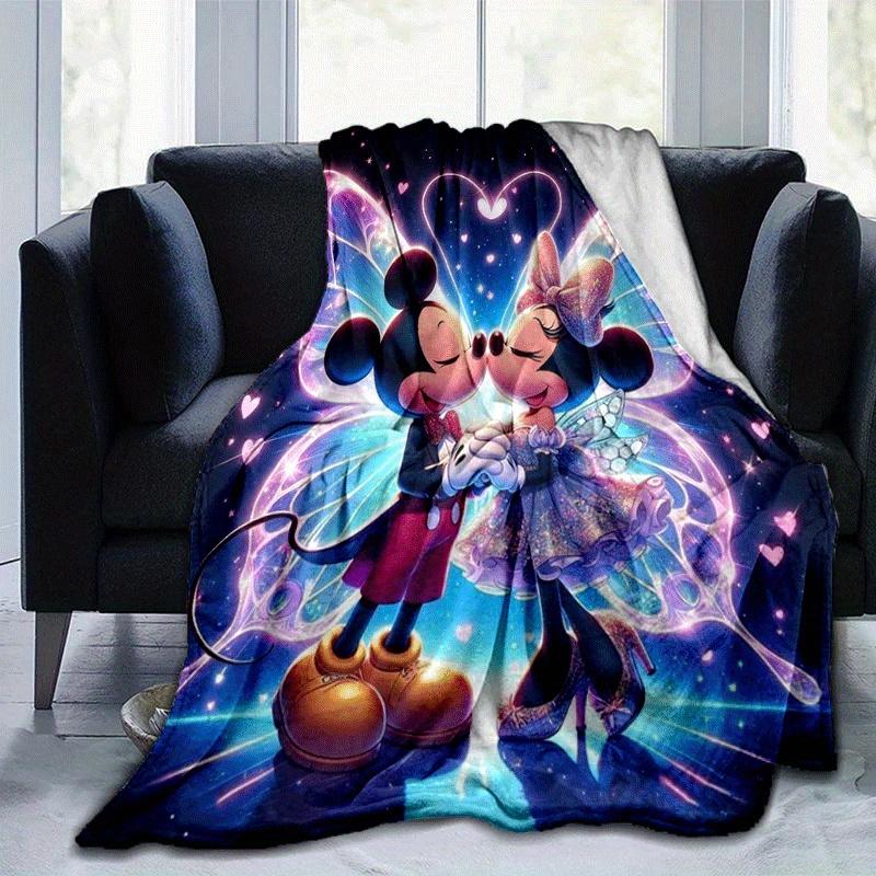 1pc Mickey Printing Blanket - Soft, All-Season Throw for Office Blanket, Personalized Gift with Adorable Cartoon Design