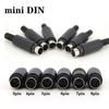 5pcs Mini DIN Male Plug 3/4/5/6/7/8 PIN Chassis Cable Mount D Connector Socket 3-8Pin Welding Wire S Terminal Mini PS2 Male Handle