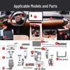 Zeekr 001 Smoked Headlight Film, Transparent Interior & Taillight Film, TPU Dashboard Screen Protector, Wear-Resistant
