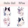4 шт./лот бабочка милый кот временные татуировки наклейки цветные водонепроницаемые ангел кот долговечные поддельные татуировки рука мультяшные татуировки наклейки