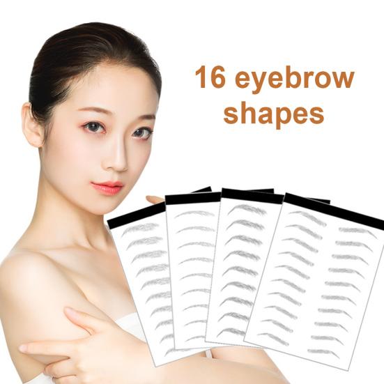 3шт 6D прочная естественная бионическая татуировка бровей глаз макияж водная наклейка