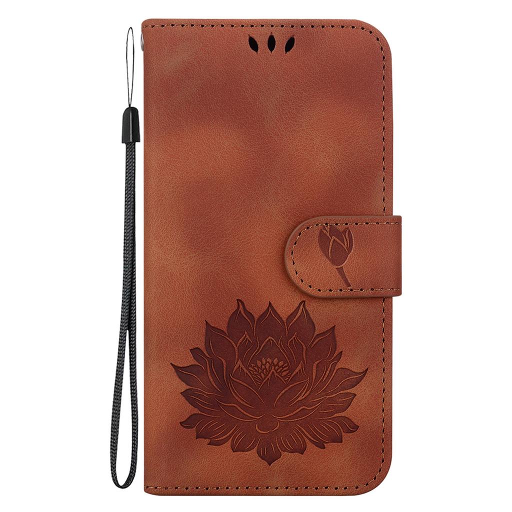 For Oppo Reno12 5G (Global) Wallet Case Lotus Imprint Leather Stand Phone Cover
