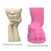 Abstract Face Flower Pots Mold Epoxy Resin Molds Pen Holder Candle Holder Cement Planter Silicone Mould Home Decorations