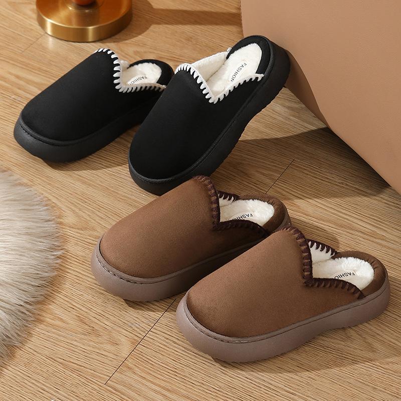 Popular autumn and winter home. Thick slippers women's indoor and outdoor thick-bottomed thermal cotton slippers