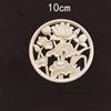 Unique Wood Carved Crafts Natural Floral Corner Appliques Frame  Wall Door Decoration