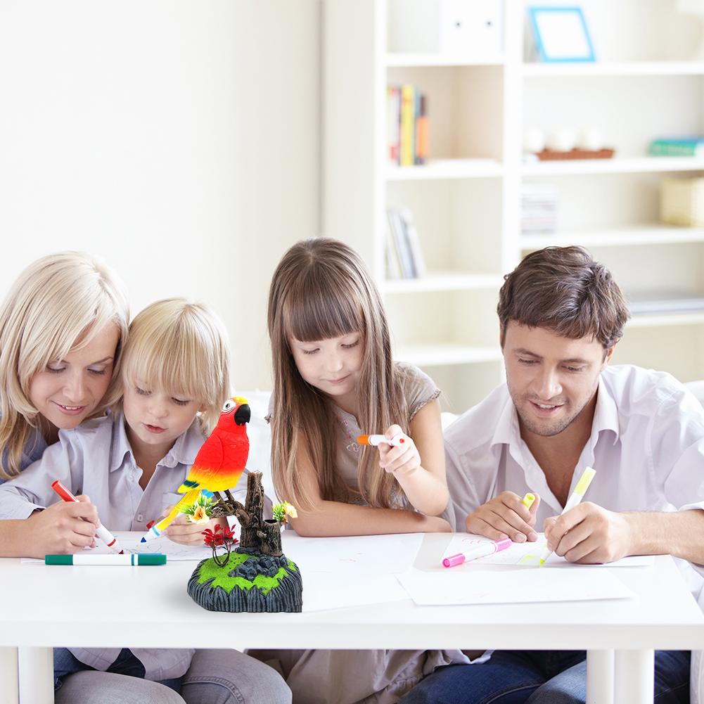 Clapping Voice Control Induction Electronic Parrot Bird Electric Gift Sound Toy Pet Children's T1M4