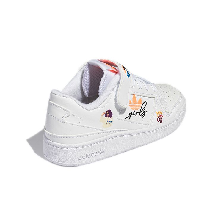 Adidas Originals Forum Low C Удобные Низкие Кеды для Скейтбординга Детские Кроссовки Белые H01454