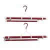 Set of 2 Kimono Hangers, Dark Red, Standard and Regular Sizes, with Obi Hanger, Extendable, Foldable, Fits Kimono and Accessories, Made In Japan, Suit