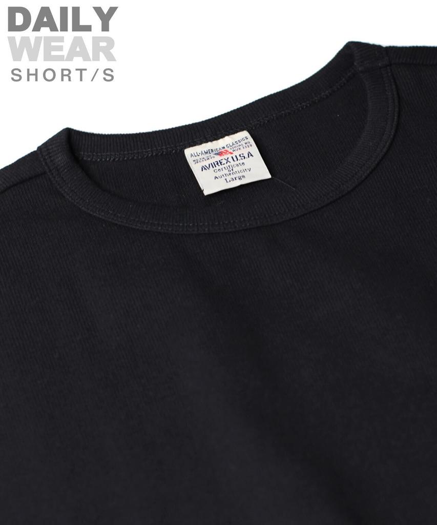 AVIREX DAILY RIB CREWNECK TEE 6143502 men's L black