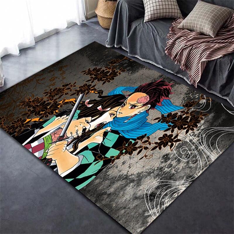 Devil's Blade аниме Demon Slayer Kimetsu ковер с 3D принтом домашний декор мягкий коврик для спальни детские игровые ковры для ползания для гостиной