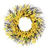 Artificial Spring Wreath Yellow Flower Wreath Summer Wreath for Front Door, Wedding, Indoor and Outdoor Decorations