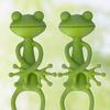 6 шт. Зеленая лягушка, опора для растений, держатель для стебля растения в форме лягушки, держатель для небольших горшечных растений, суккулентов, садовое украшение