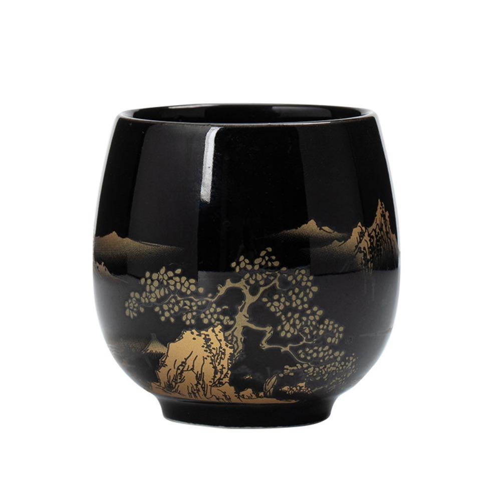 2pcs Retro Simple Master Mug Japanese-style Kung Fu Tea Cup Household Ceramic Teacup Office