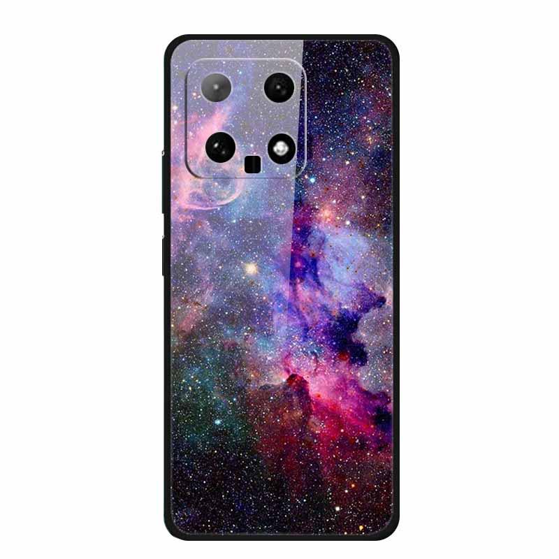 Чехол для телефона Xiaomi 14: Дизайн с разноцветными бабочками, Закаленное стекло, Креативный стиль, Хит продаж
