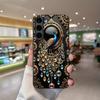 Стеклянный чехол для телефона с узором «Золотой павлин» Подходит для Samsung Galaxy S26 S25 S24 S23 S22 S20 FE/Ultra/Plus Противоударная задняя крышка
