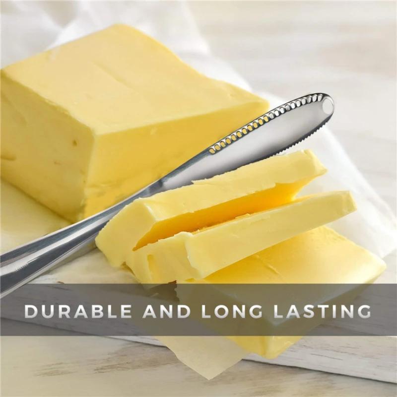 Butter knife hole, cheese dessert knife professional stainless steel jam knife tableware, toast wipe, cream bread, kitchen tools